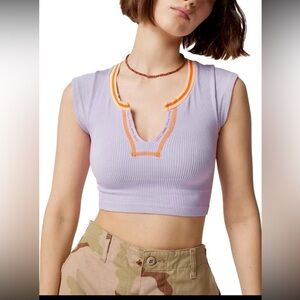 NEW✨Urban Outfitters Go For Gold Seamless Rib Short Sleeve Crop